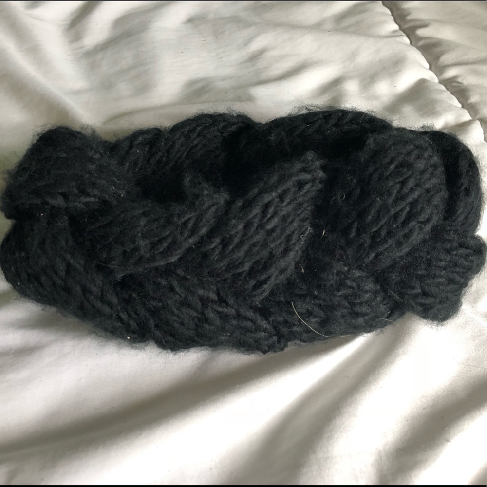 Black Knitted / Braided Headband